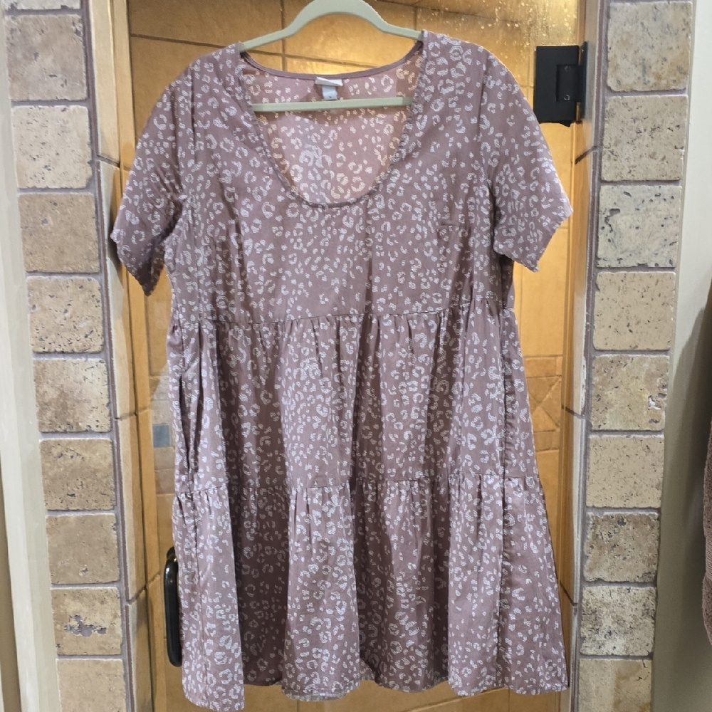 A New Day Brown Leopard Print Dress